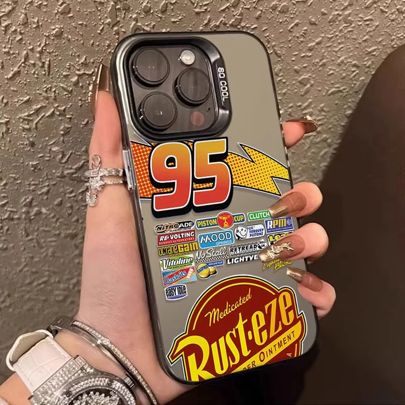Чехол с покрытием Lightning McQueen 95 Cars для iPhone 13 14 16 15 12 11 Pro Max XS X XR 8 7 Plus SE 2020, противоударный матовый жесткий чехол