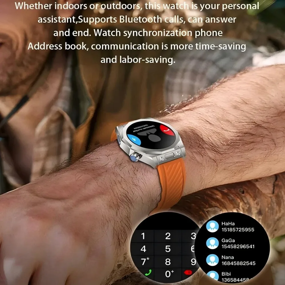 Z83 MAX ساعة ذكية للرجال AMOLED 1.52 بوصة RDFit APP مكالمات بلوتوث GPS Track NFC/GAME/الأسماك الخشبية/مؤشر Zanzhu/Qibla/البوصلة