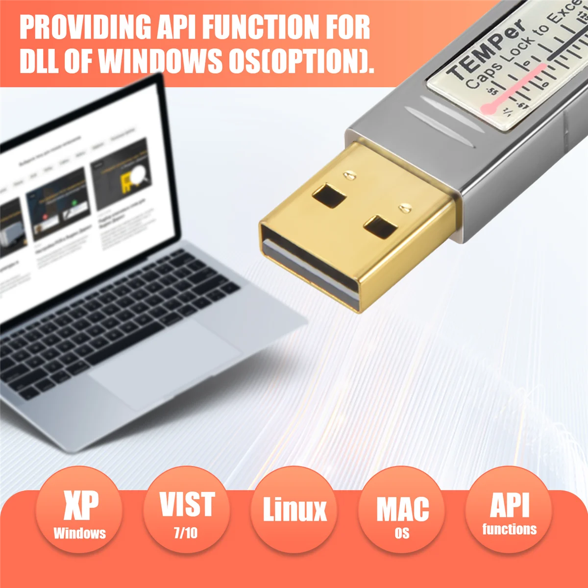 

ABAZJ USB-термометр, датчик температуры, регистратор данных для ПК, Windows XP Vista/7