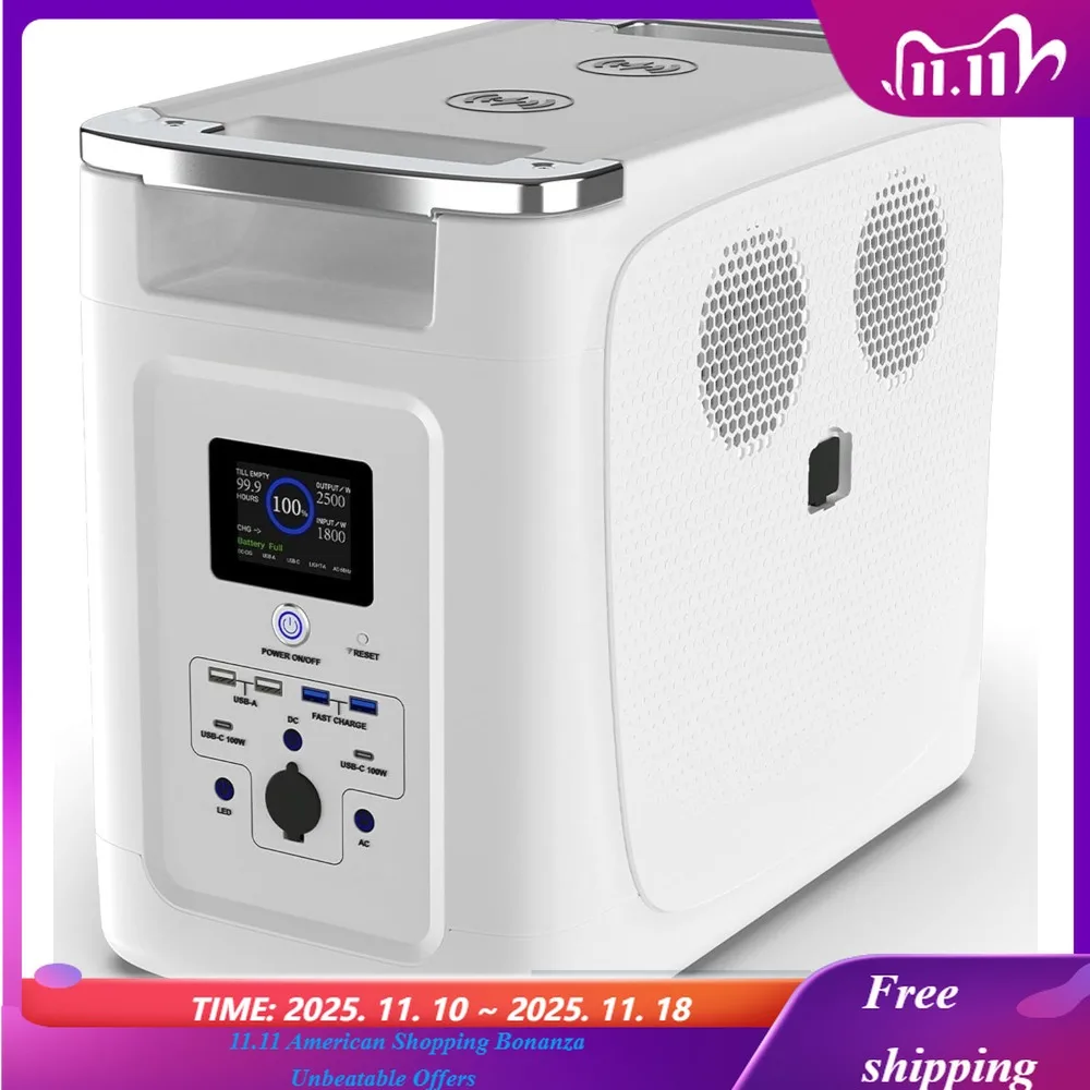 Portable Power Station 2000W,Solar Generator 2048Wh Expandable LiFePO4 Backup Battery,APP WIFI Control 10 ms UPS E-Turbo 3600W