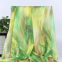 2/4/6M Elegant Chiffon Fabric 30D Semi Transparent Gradient Color Fabric For Diy Sewing Hanfu Summer Dress Skirt Shirt Veil