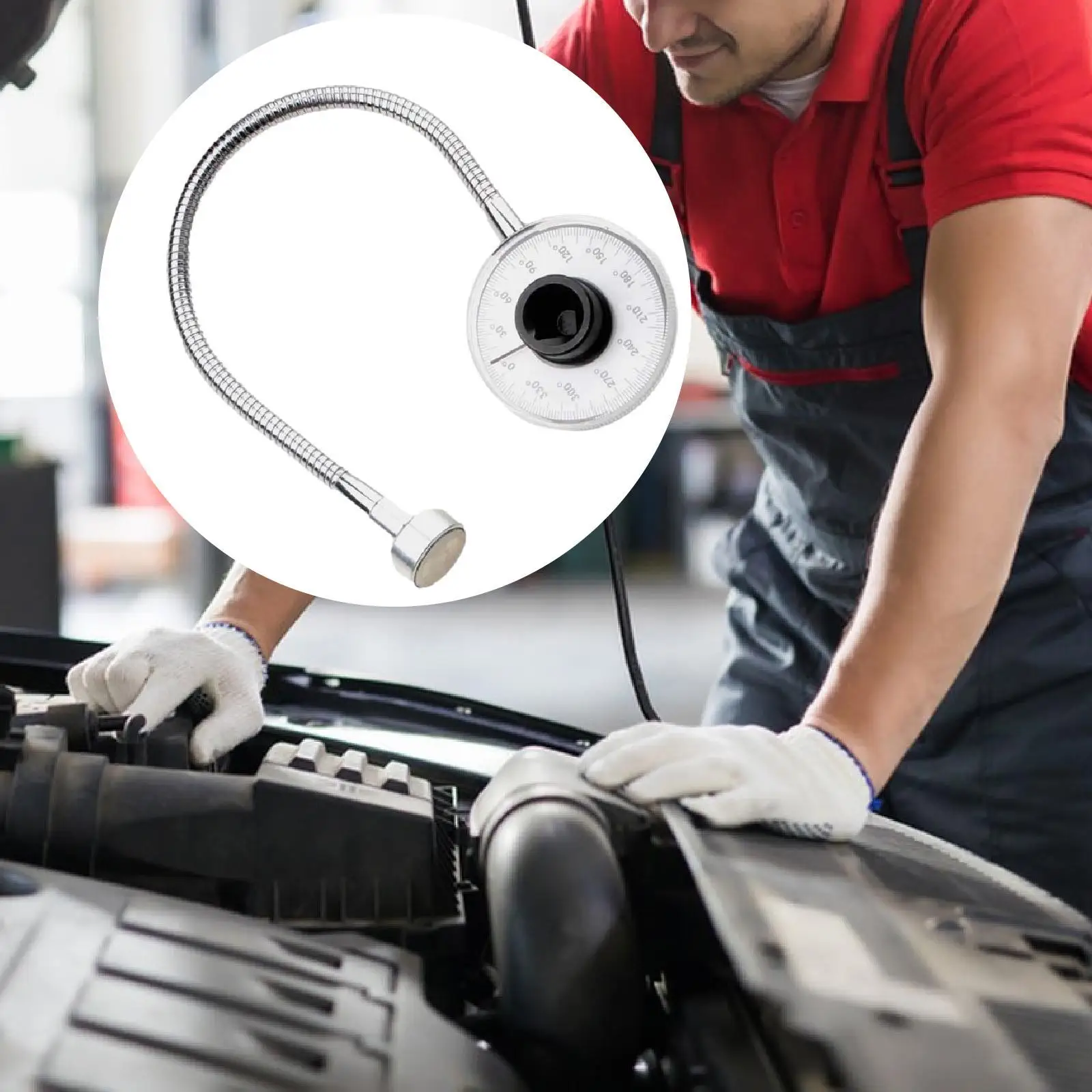 

Torque Angle Gauge 1/2 Measure Tool Car Repair Garage 360 Degree Adjustable