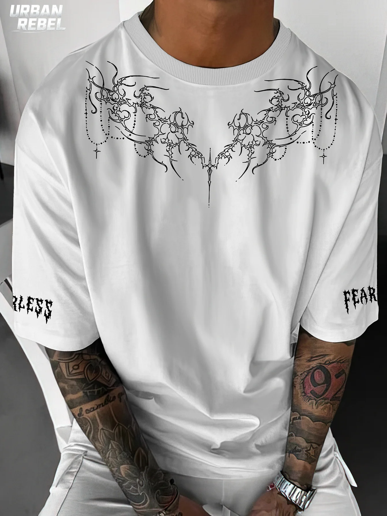 Street Fashion Urban - Urban Street Fashion Heren Oversized Witte