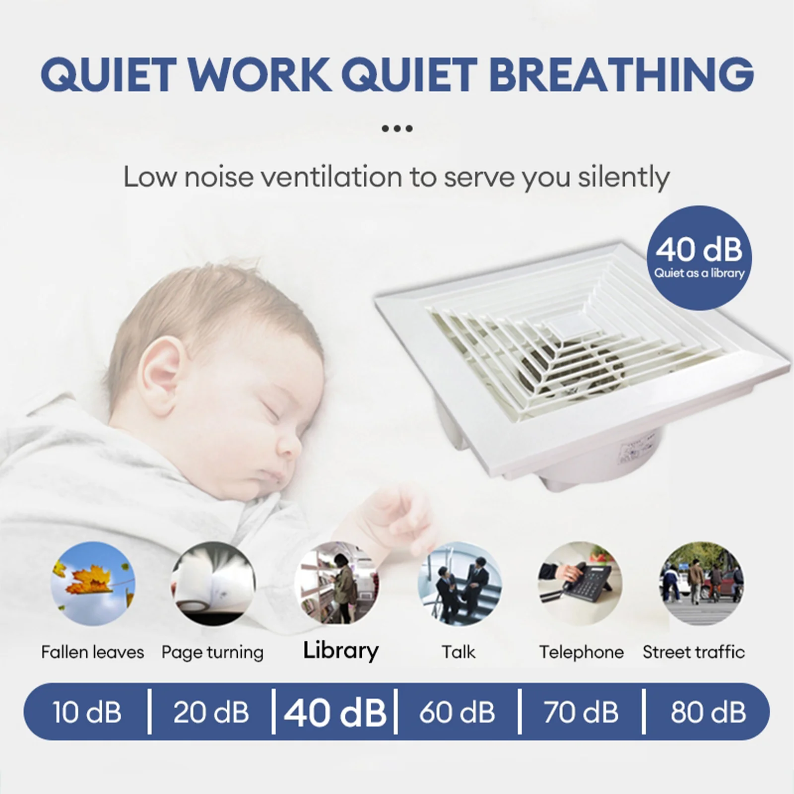 Kipas Exhaust Tanpa Baling-Baling 8/10/12 Inci – Ventilasi Ultra-Senyap Untuk Kamar Mandi, Jendela, Kamar Tidur, Kantor & Pemasangan di Langit-langit