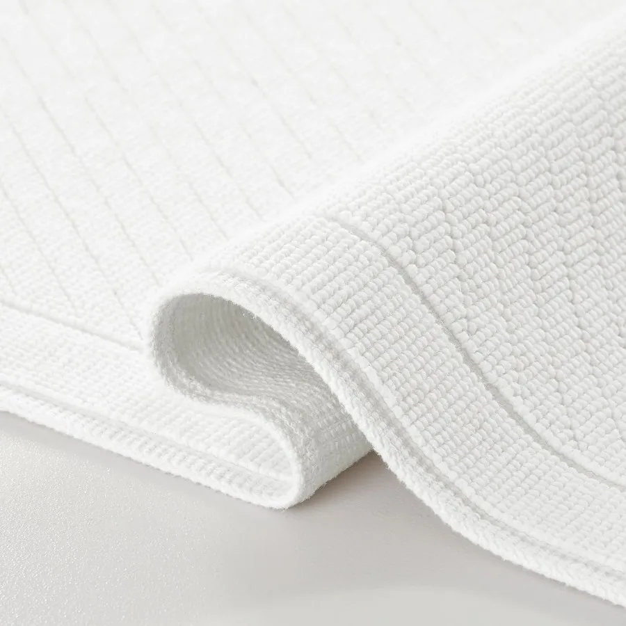 

100-хлопковый коврик для ванной комнаты с высокой впитывающей способностью и стильным текстурированным тканым дизайном для душа и ванны, нескользящий пол Backi