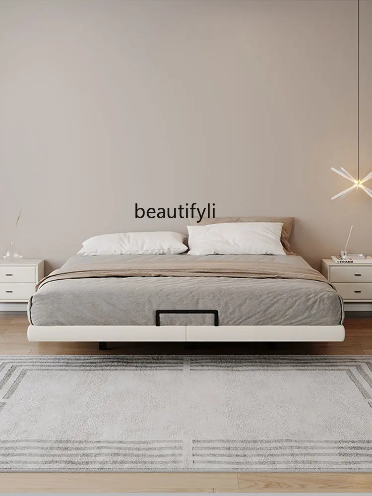 zq Non-Bedside Suspended Bed Italian Minimalist Silent Style Bedroom Edging Bed Modern Minimalist Suspended Bed