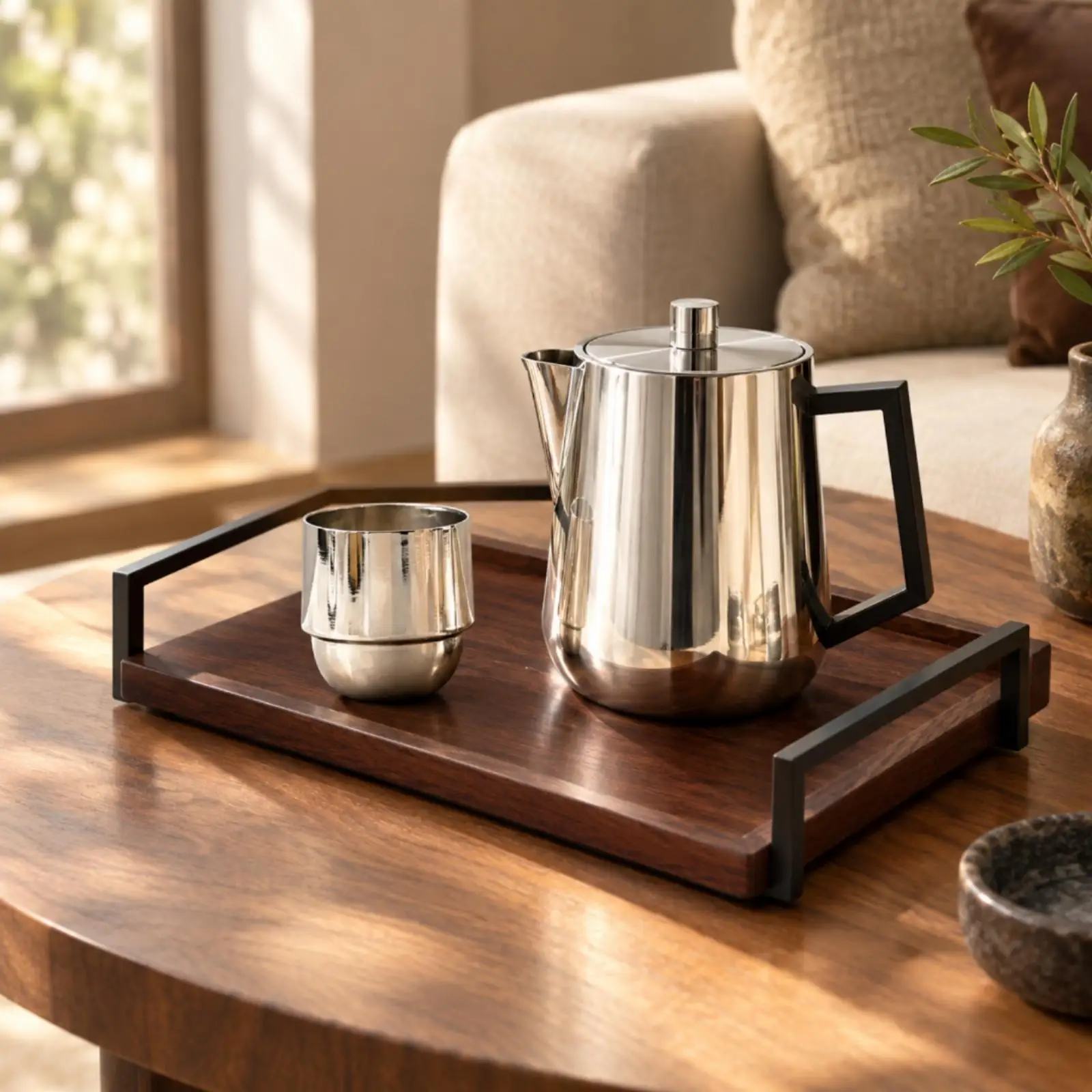 Polished Stainless Steel Espresso Cup Compact Stainless Steel Coffee Cup Drinkware Lightweight Slim for Cafés