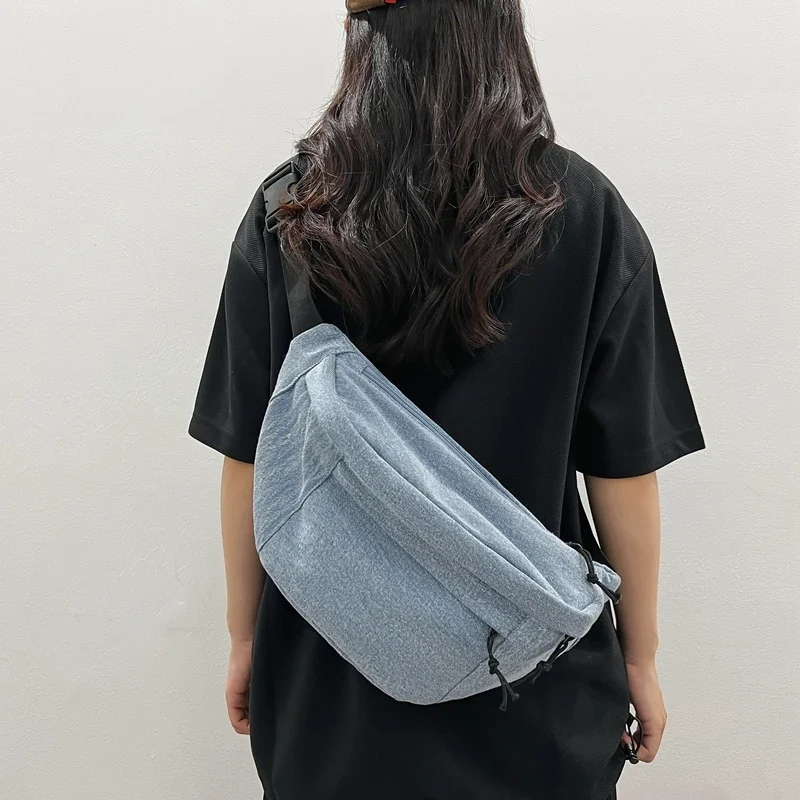 Portátil denim zíper cintura packs casual 2024 venda quente sacos de deslocamento para mulheres estilo básico bolsas femininas