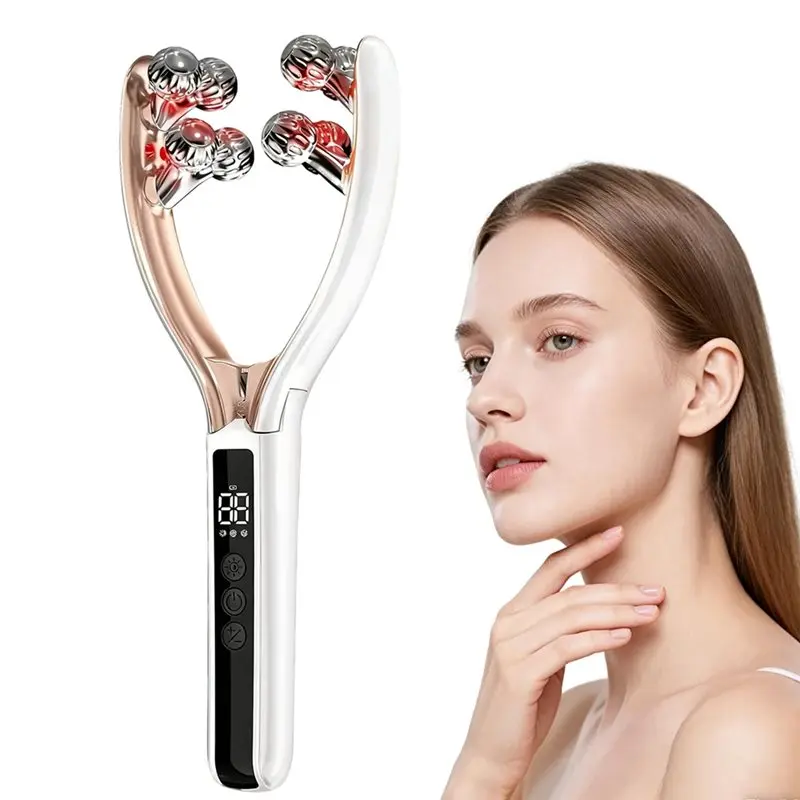 [newa66z-】-facial-massager-with-3d-rollerlymphatic-drainage-tool-for-faceleg-and-neck-massage-lymphatic-contour-face-brush-l