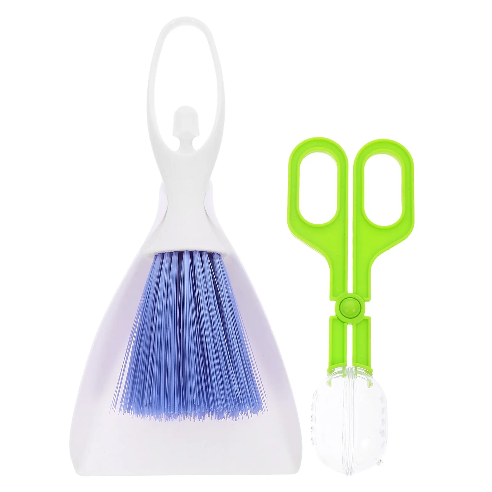 3Pcs Metal PCS Pet Hamster Mini Dustpan And Broom Set Hamster Sand Scoop Litter Bunny Cleaning Supplies Poop Scooper