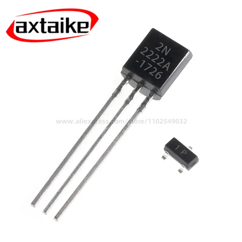 100PCS Transistors 2N2222 2N2907 MMBT2222A MMBT2907A MPS2222 MPS2907A 2N2907A 1P 2F SOT-23 TO-92 NPN PNP 600mA 40V SMD DIP