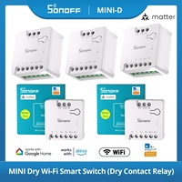 SONOFF MINI-D MINI Dry Wi-Fi Matter Smart Switch Switch Dry Contact Relay DC Low Power Motor for Garage Door Boiler Via eWeLink