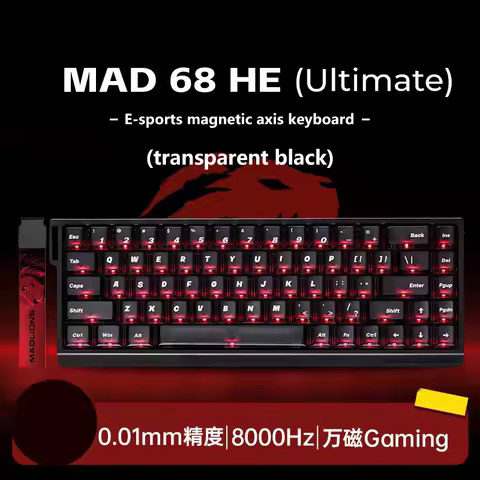 MADLIONS Mad60 Mad68 HE 8k Mechanical Keyboard Magnetic Switch Wired 60% 68% Gaming Keyboards Rapid Trigger Rgb Custom Keyboards