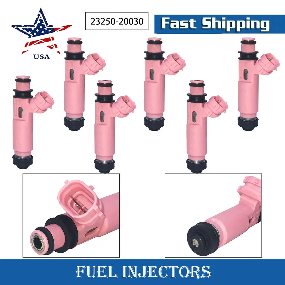 

23250-20030 6Pcs Fuel Injectors For Toyota Sienna Solara Lexus RX400h RX330 3.3L