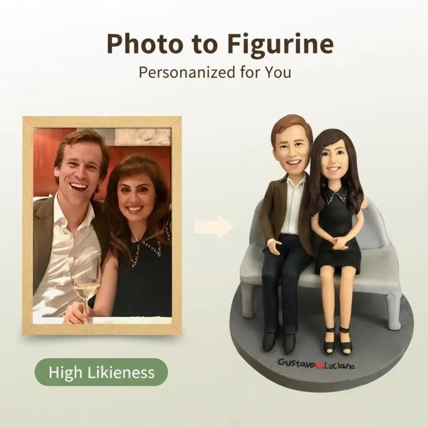Custom Bobbleheads Dolls Couple Bobblehead Personalised Clay Figurine Personalized Figurines Unique Gift For Him Her