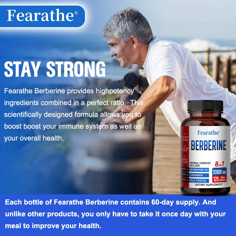 Berberine Capsules Contain Ceylon Cinnamon and Milk Thistle To Promote Liver Function, Intestinal Health, and Immunity.