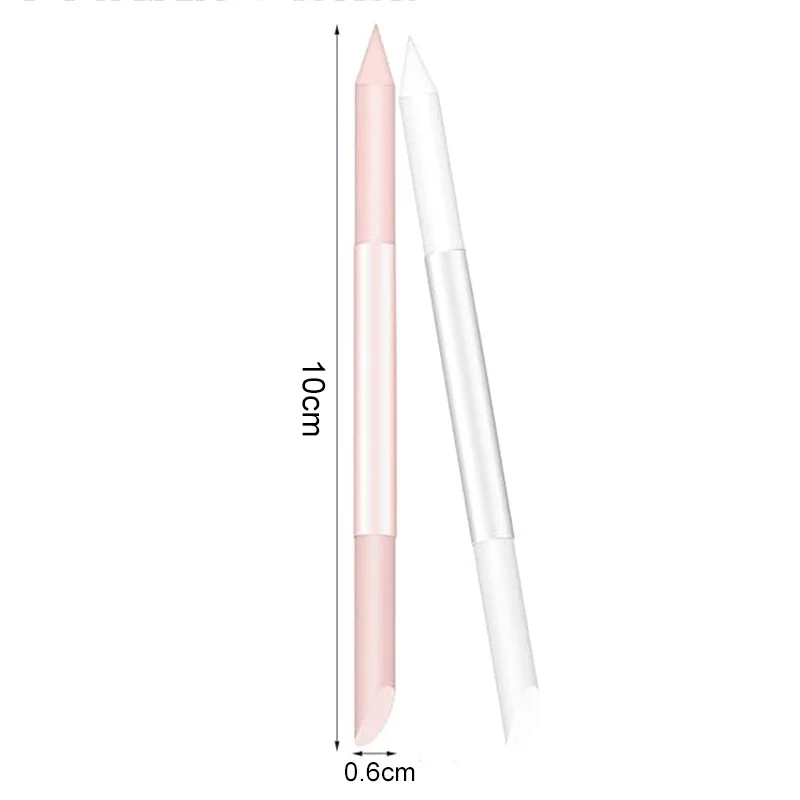 1 قطعة أداة إزالة الجلد الميت الزجاجي مزدوجة الوجهين أداة تشذيب البشرة عصا مانيكير أداة مانيكير احترافية