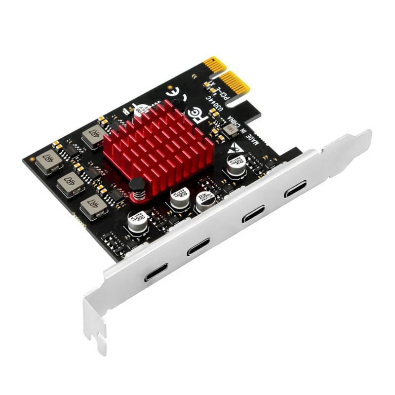 Karta rozszerzeń PCIE na 4-portową kartę rozszerzeń USB3.2 Gen1 Type-C Karta rozszerzeń do komputera stacjonarnego