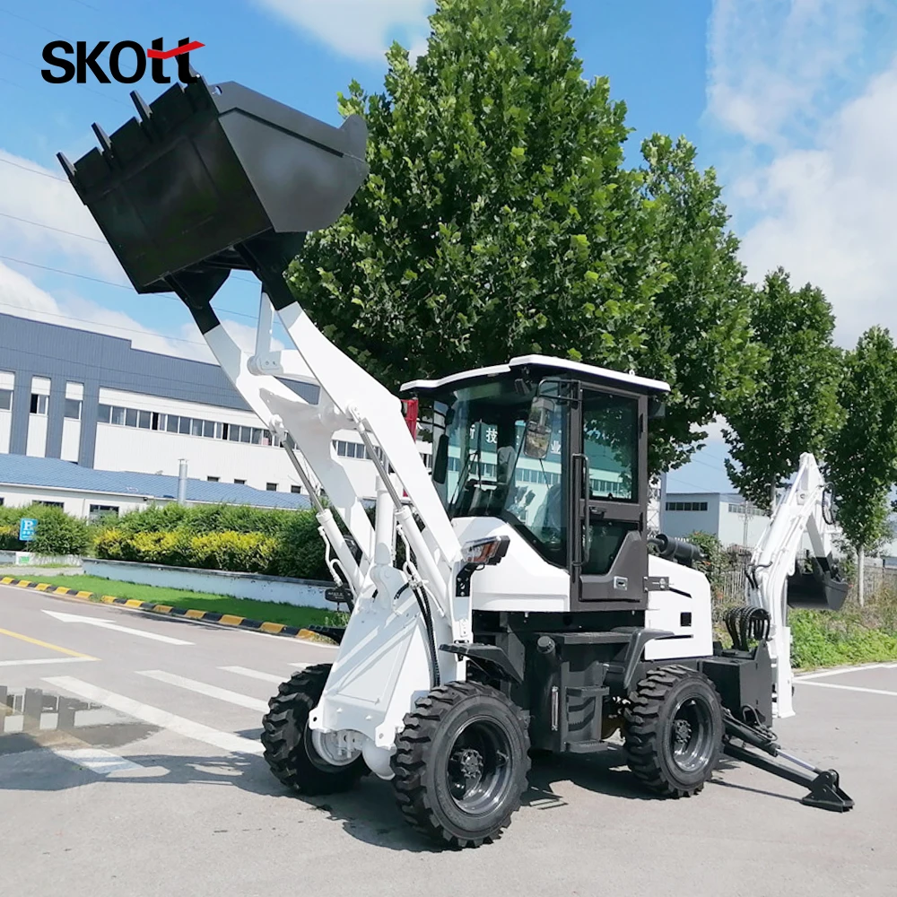 Mini Backhoe Loader 4WD Diesel Euro5 EPA CE Multifunctional Front Loader Digger Farm Landscaping Construction Equipment