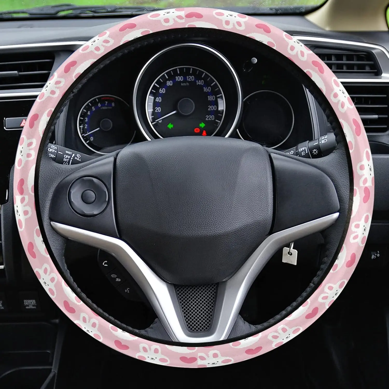 Easter Steering Wheel Covers Pink Bunny Universal Easter Steering Wheel Covers Heart Shape Automotive One Size