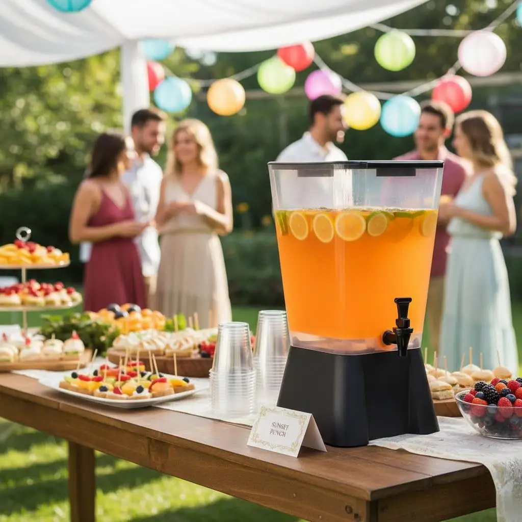 

Емкость для жидкостей 5 галлонов для ресторанов, отелей, вечеринок, с носиком без капель, пластиковый диспенсер для сока, холодного чая, лимонада, воды