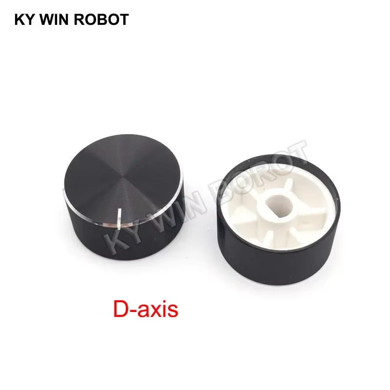 1 ชิ้น 25x13 มิลลิเมตร 6 มิลลิเมตรรูเพลาอลูมิเนียม Potentiometer ลูกบิดสีดํา (แกน D)