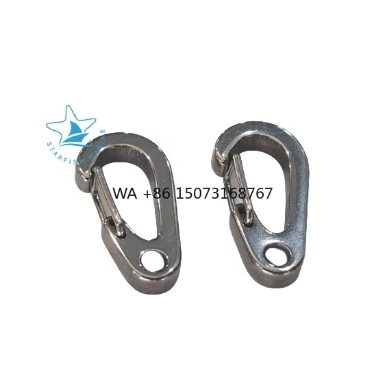 19mm Wholesale Stainless Steel Metal Spring Hook Clips  Keychains Gift  Outdoor Rust-Resistant Carabiners and Pet Leash Clips