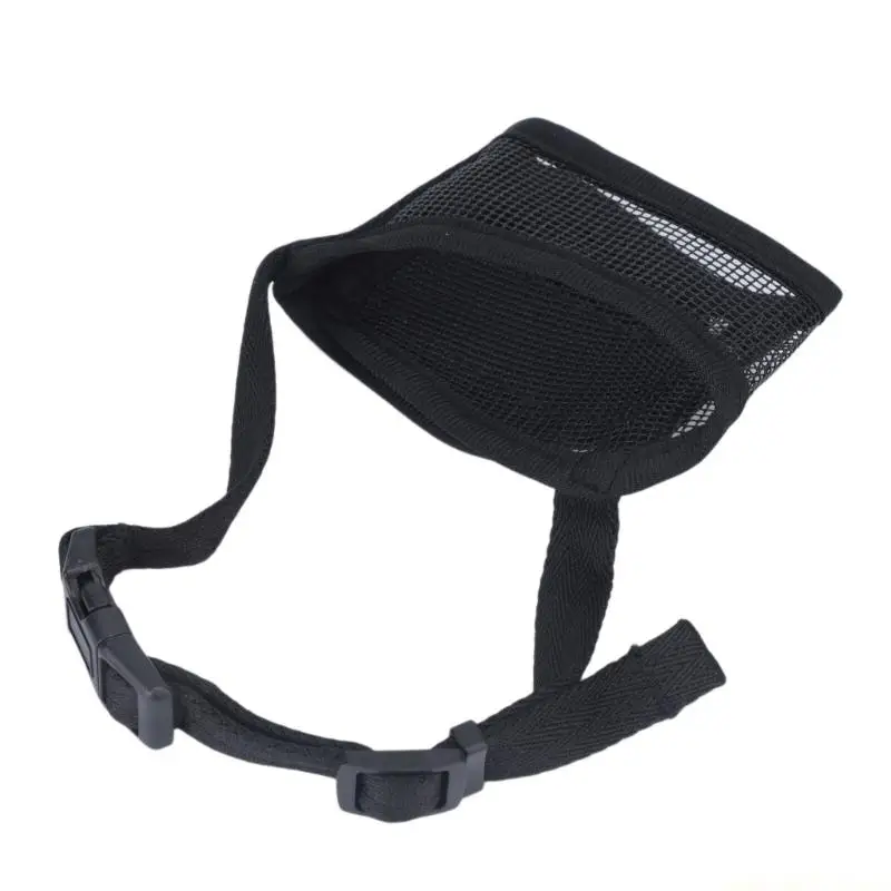 QX2E Soft Fabric Pet Mouth Cover with Front Air Panel and Stable Hold for Public Routine Training and Vet Use Support