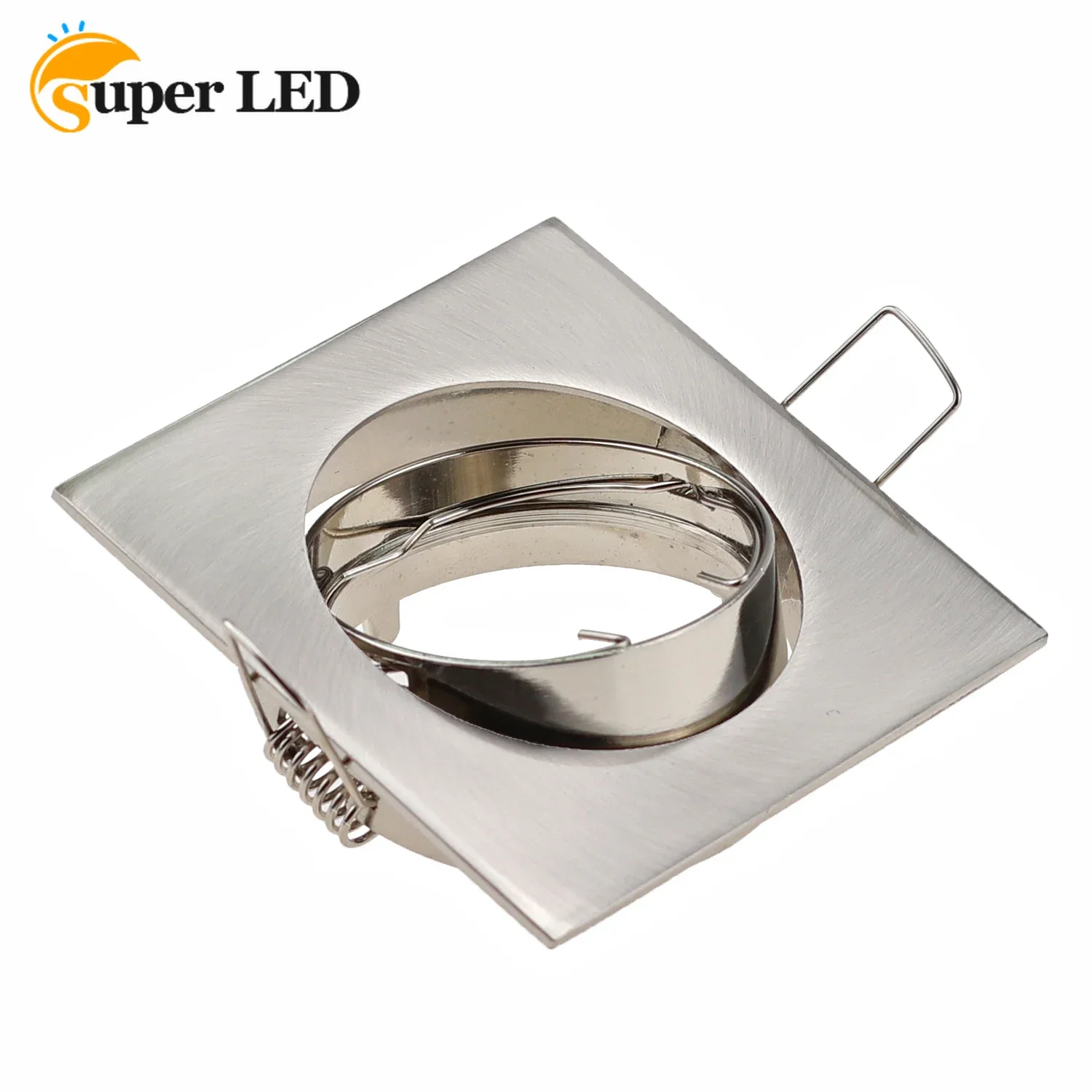 Satin Nickel/White Ceiling Downlight Mounting Frame Recessed GU10/MR16 Lamp Holder Fitting Lighting Fixture