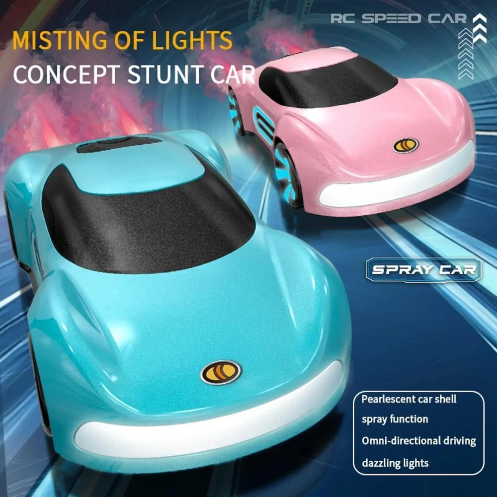 New Model Remote Control Car Toy Electric Spray Remote Control Car Multi Colortoy Vehicle Birthday Holiday Gift