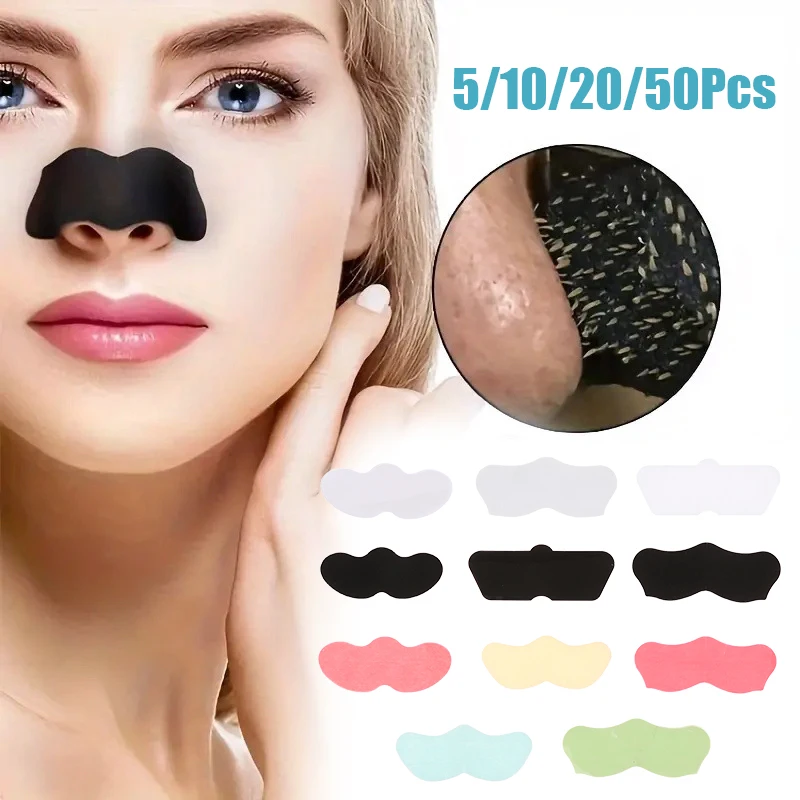 5/10/50 Pcs Blackhead Remover Mask Nasal Strips Black Head Nose Dot Spot Peel Off Sticker Face Acne Whitehead Pore Cleaner Nose