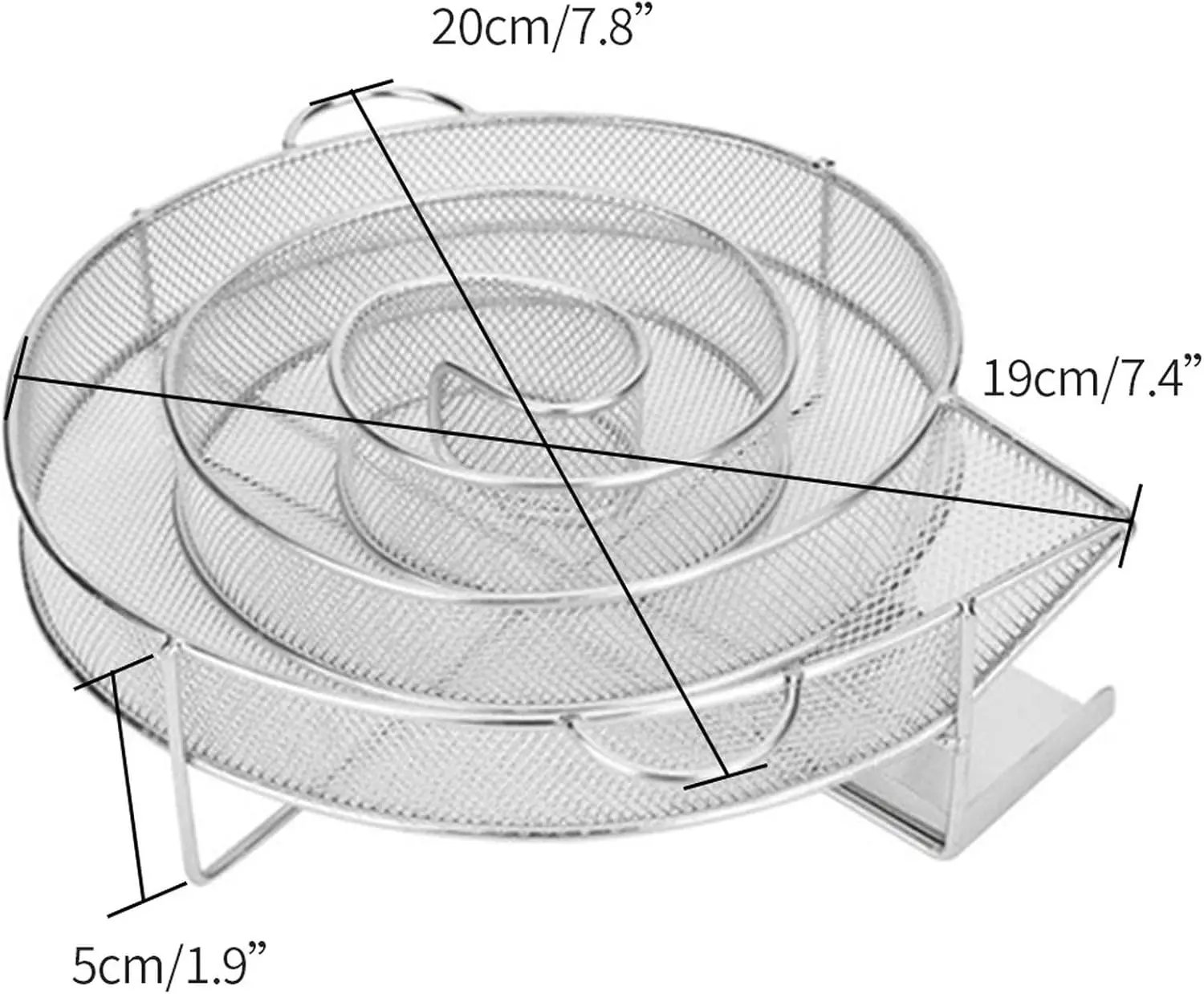 Stainless Steel BBQ Smoker Basket, Spiral Wood Chip Smoke Generator for Grilling, Low & Slow Smoking Accessories
