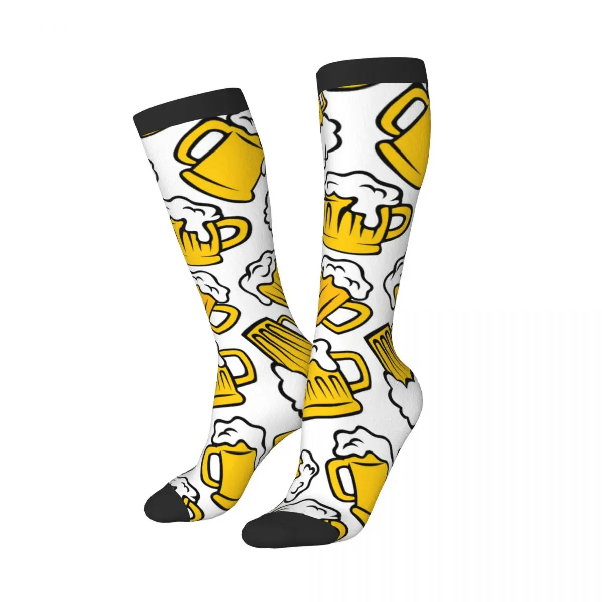 جوارب الربيع/الخريف فوق الركبة، أكواب البيرة اللطيفة، جوارب طويلة للرقص المدرسي #2