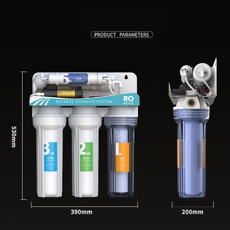 High-precision five-stage RO purifier reverse osmosis system for household kitchen sinks and faucets