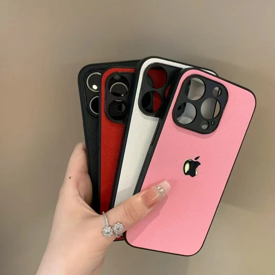 

Luxury-simplified cross pattern leather texture is suitable for iPhone series phone protection cases resistant to dirt iphone ca