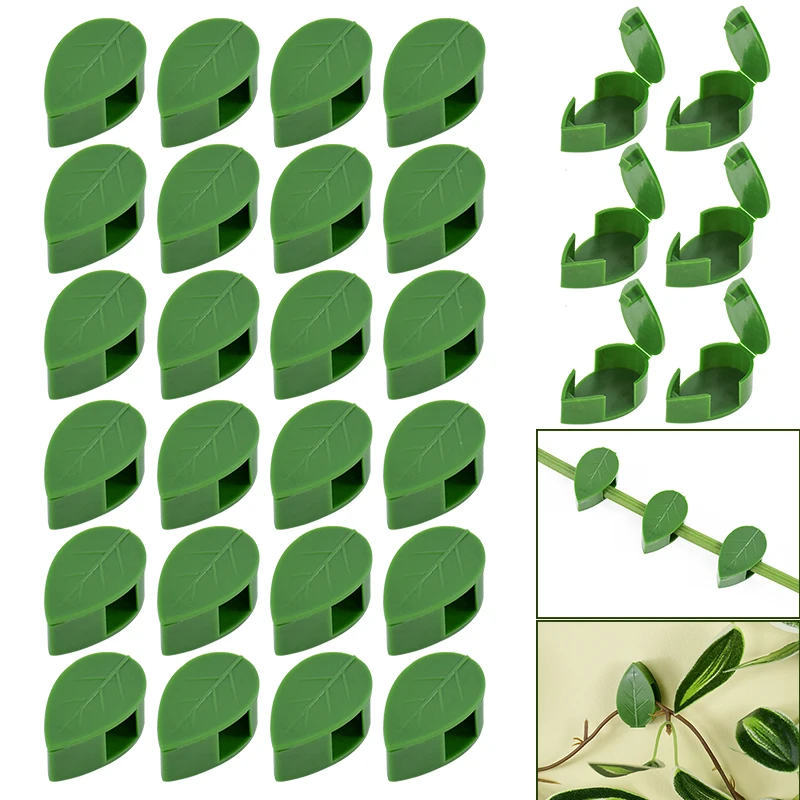 

10pcs Invisible Plant Climbing Wall Fixture Rattan Bracket Fixed Buckle Leaf Clip Traction Holder Self-Adhesive Green Plant Clip