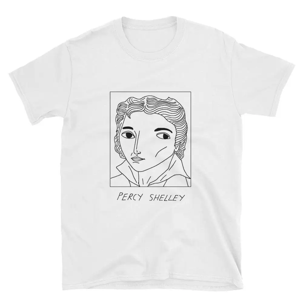 Badly Drawn Authors Percy Shelley T Shirt FREE Worldwide Delivery