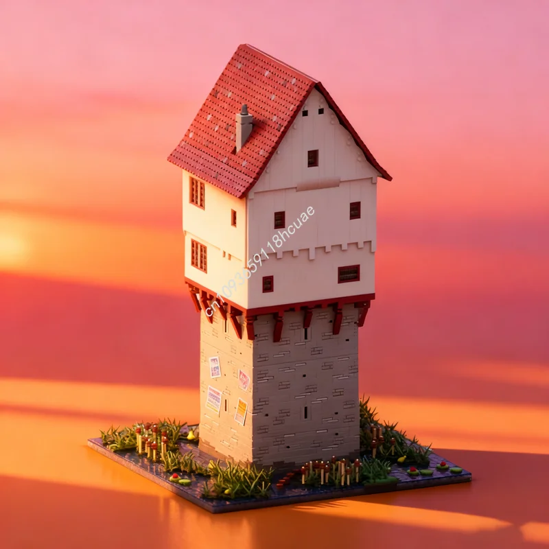 

10737 шт. MOC, немецкая башня, домик, вдохновение, модель, строительные блоки, архитектура, рождественские подарки, креативная идея игрушки, детский день рождения