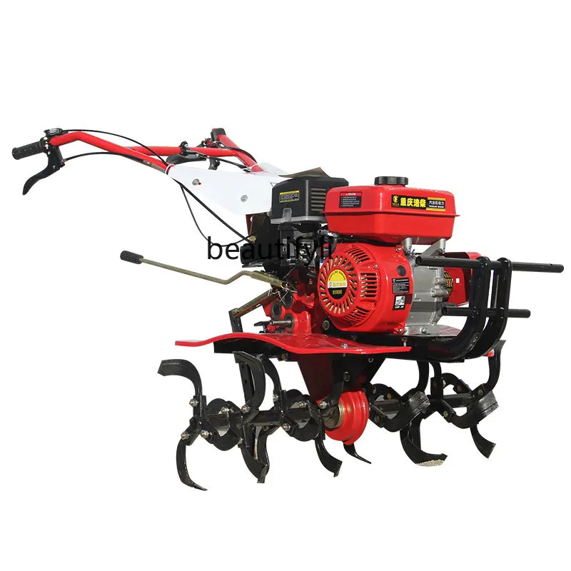 Small Diesel Mini-Tiller Agricultural Plough Land Tiller Cultivator Household Cultivated Land Rotary Tiller