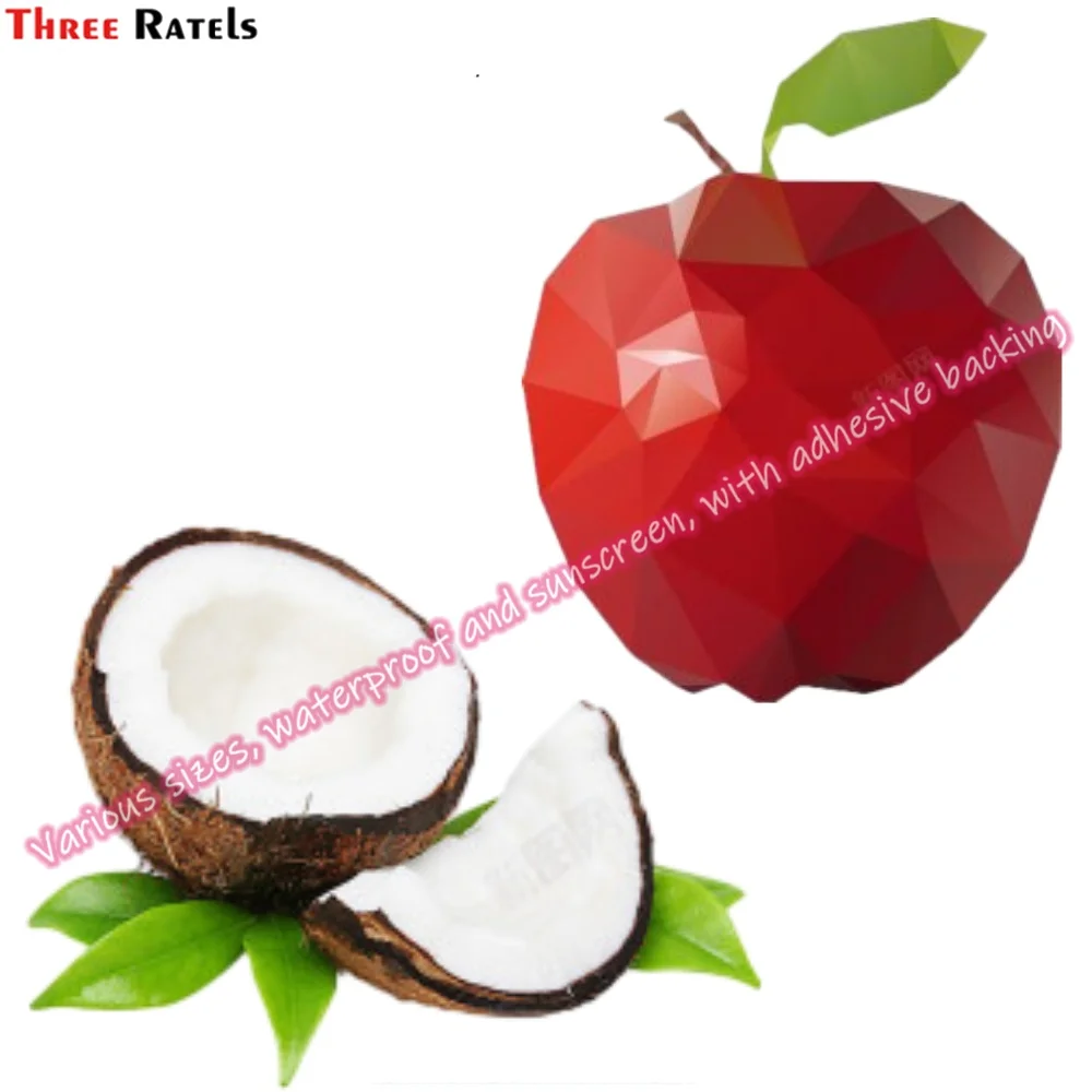 Three Ratels M881 Fresh Fruit Stickers and Decals Wall Art Stickers Home Decoration Waterproof Decals Deco