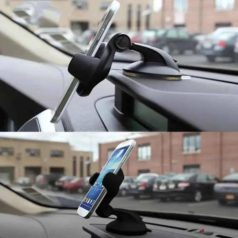 Car Phone Holder Suction Cup 360 Degrees Universal Smartphone Clamping Stands GPS Mount Support For iPhone