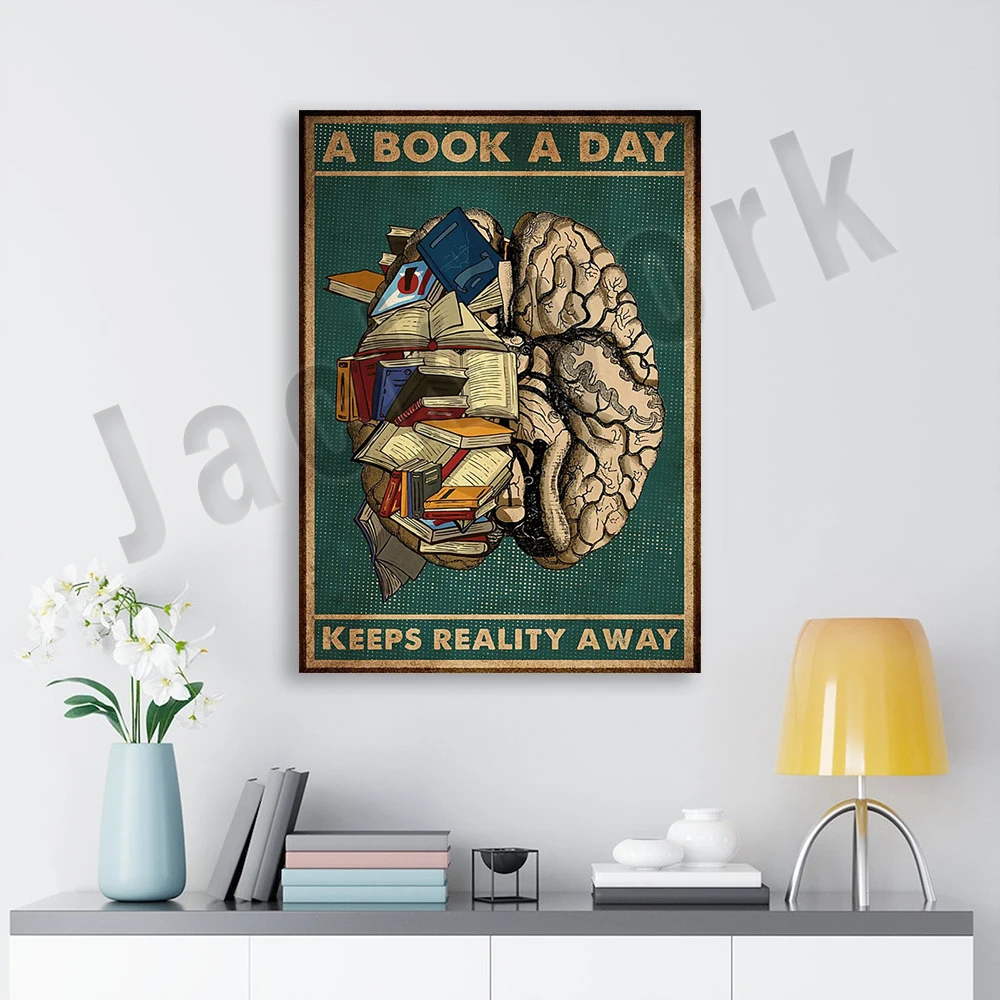 

A book a day, stay away from reality poster, book poster, nerd gift, reading poster, bookworm gift, classroom decoration