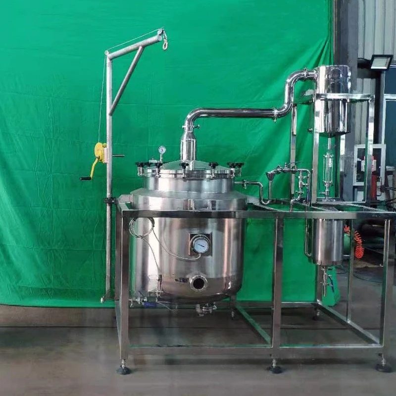Stainless steel plant essential oil hydrosol extraction equipment JYT500