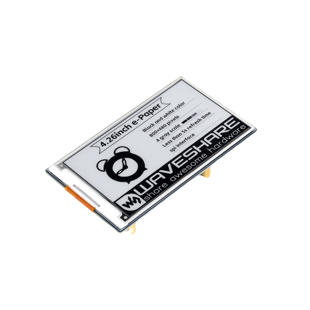 Waveshare Raspberry Pi/NVIDIA 4.26‑inch e‑Paper Bare Display Module, SPI Communication