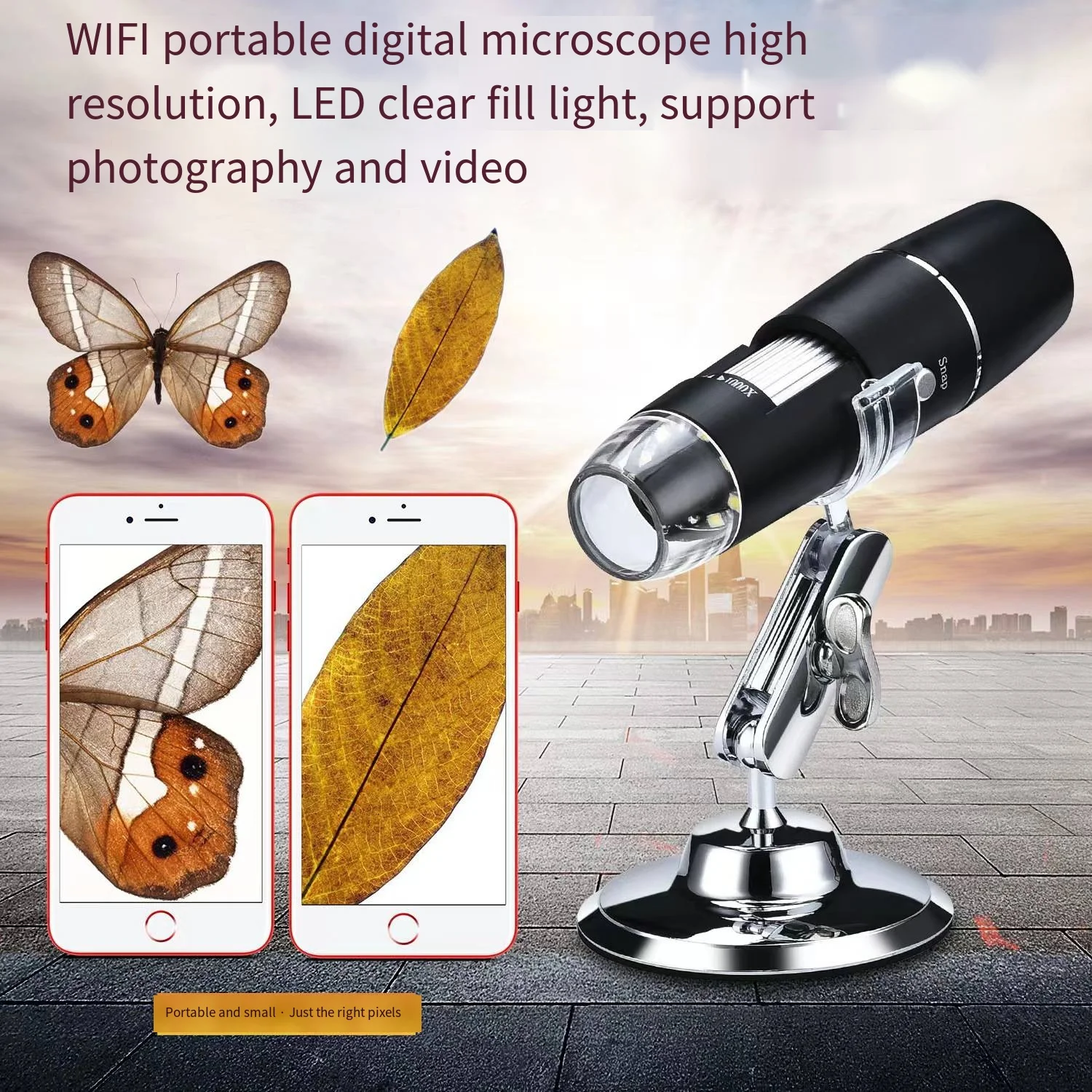 Digital Microscope WiFi Wireless Electron Dermatoscope Scalp Detection Pores Magnifier Facial Skin Analyzer Machine