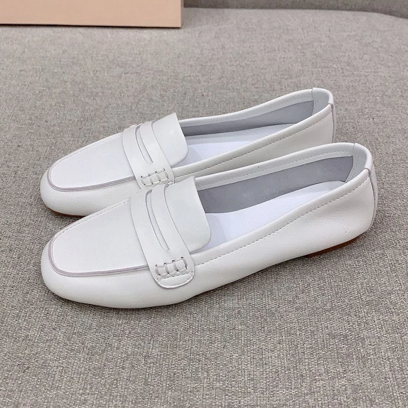 

Hot Sale Real Leather Bowknot Lazy Loafers Women's Deep Mouth Flat Shoes Round Toe Single Shoes Soft Sole Comfort Casual Shoes