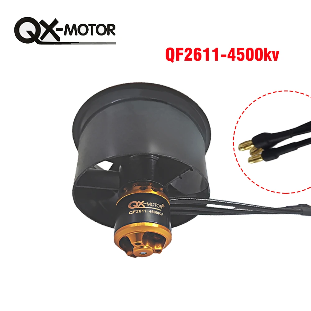 Motor sin escobillas para avión teledirigido, ventilador con conductos de 5 aspas, 64mm, EDF, QF2611, 4500KV, piezas de bricolaje, nuevo