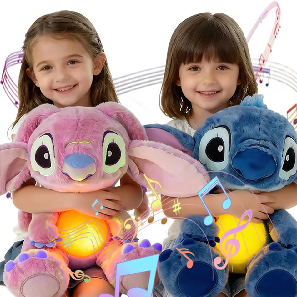

New Big Stitch Breathing Companions Soothing Sleeping Plush Doll Boy Girls Soothing Music Luminous sleeping toy Room Ornament