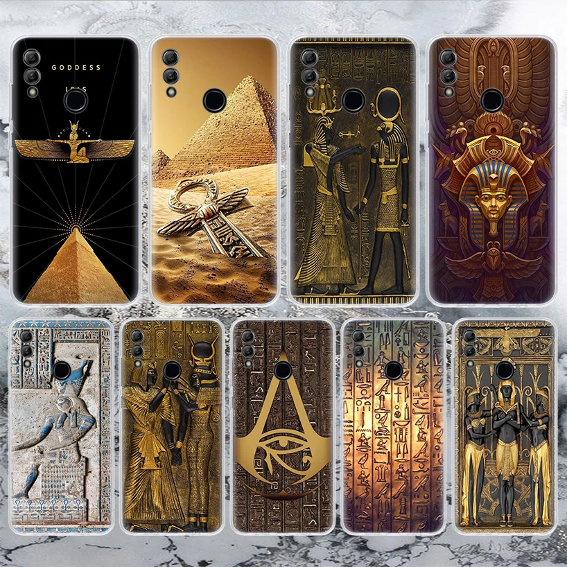 Egypt Nefertiti Anubis Ankh Pharaoh Soft Phone Case For Huawei Honor 10 Lite 9 8A 8X 8S 9X Pro P Smart Z Y5 Y6 Y7 2019 Y9S 20I 5