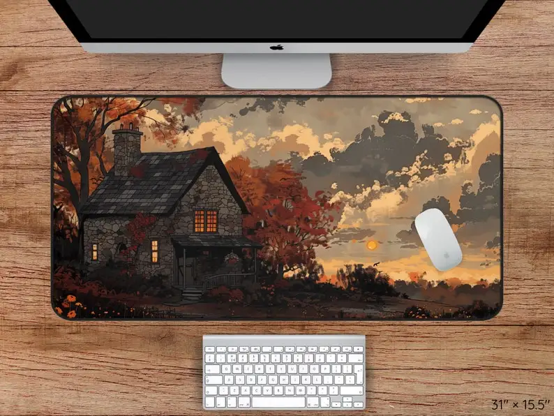 Comfortable Sunset Deskmat,non-slip and Waterproof Gaming Mousepad,office and Gaming Desk Decoration Mat,perfect Gift for Friend